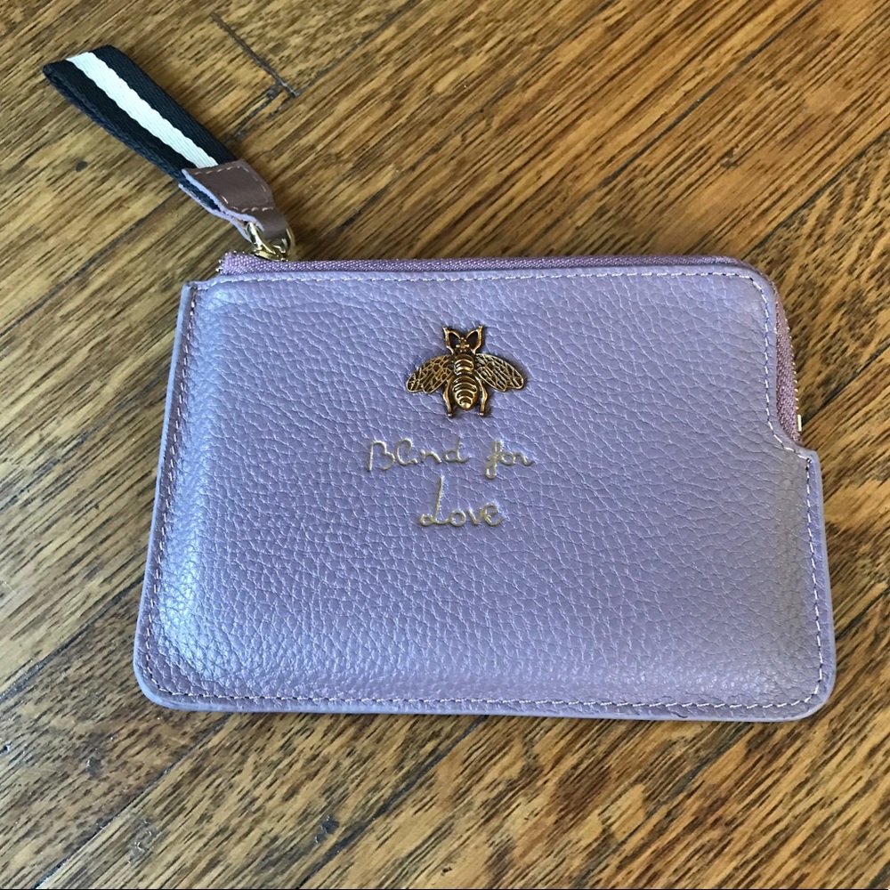 Dark mauve/purple leather wallet